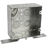 Steel City by ABB Two Gang Square Box, 4-11/16"Sq x 2-1/8"Deep, Galvanized Steel