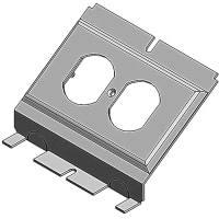 Steel City by ABB Receptacle Plate, 10.25"L x 4-11/16"W x 3.75"D, GalvSteel