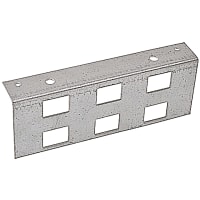 Steel City by ABB Data Plate for 665 Series Floor Box, GalvSteel, 6 Keystone Jacks