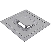 Steel City by ABB Cover for Ultra-Shallow Recessed Floor Box, 11.63" Sq, .125"Flange, Aluminum