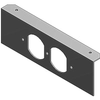 Steel City by ABB Single Gang Device Plate, Duplex Recept., 13.25"L x 15.25"W, 2.5"D GalvSteel