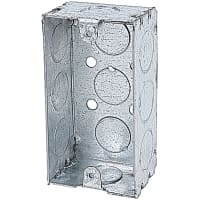 Steel City by ABB Single Gang Device Box, 4"L x 2.125"W x 1.5"D, 1/2" Knockout, GalvSteel