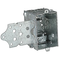 Steel City by ABB Gangable Switch Box, 3"L x 2"W x 2.5"Deep, 1/2" Knockouts, GalvSteel