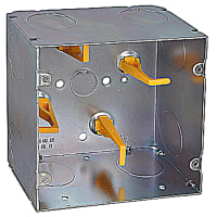 Steel City by ABB Telecommunications Box, 5" Sq x 2-7/8"D, 1" Knockouts, Galv-Steel