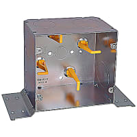 Steel City by ABB Telecommunications Box, 5" Sq x 2-7/8"D, .5"&.75" Knockouts, Galv-Steel, w/P