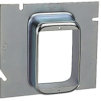 Steel City by ABB Single Gang Extension Ring, 5" Sq x 1.25" Raised, Galv-Steel