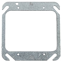 Steel City by ABB Two Gang Square Device Cover, 4" Square, GalvSteel Flat