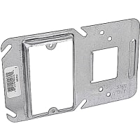 Steel City by ABB Single Gang Box Support Cover, 4"sq x .5" Raised, GalvSteel