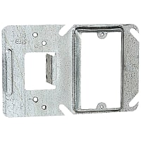 Steel City by ABB Single Gang Box Support Cover, 4"sq x 5/8" Raised, GalvSteel