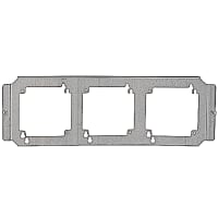 Steel City by ABB Horizontal Bracket, 16"W w/Three Fixed Box Locations for, 4"SQ & 4-11/16" Bo