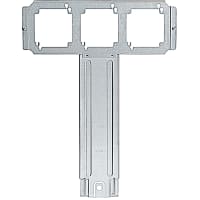 Steel City by ABB Pre-Fabricated T Bracket, 16"Horizontal Bracket for 4"Sq & 4-11/16"Boxes