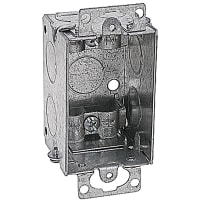 Steel City by ABB Gangable Switch Box, 3"L x 2"W x 2"D, 1/2" Knockouts, Pre-Galvanized Steel