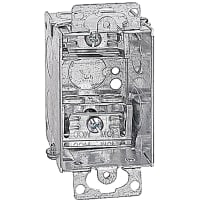 Steel City by ABB Gangable Switch Box, 3"L x 2"W x 2"D, 1/2" Knockouts, Pre-Galvanized Steel