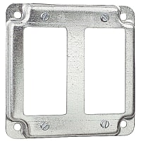 Steel City by ABB Square Box Surface Cover, 5 Cubic Inches, 4"Square x 1/2"Deep, Galvanized Ste