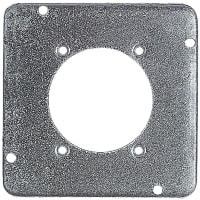 Steel City by ABB Square Box Surface Cover, 4-11/16"Sq x 1/2"D, 2-15/32" DiaHole, Galvanized S