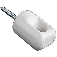 Steel City by ABB Holder, Head Length 1.97", Hole Dia 0.26", Screw Length 1-11/16", Porcelain