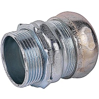 Steel City by ABB Compression Connector, Concrete Tight, 1-1/4", Steel