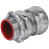 Steel City by ABB Compression Connector, Insulated and Concrete Tight, 1/2", Zinc Plated Steel