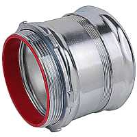 Steel City by ABB Compression Connector, Insulated and Concrete Tight, 4", Zinc Plated Steel