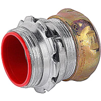 Steel City by ABB Compression Connector, Raintight and Insulated, 1/2", Zinc Plated Steel