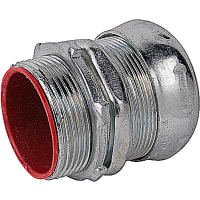 Steel City by ABB Compression Connector, Insulated and Concrete Tight, 1.5", Zinc Plated Steel