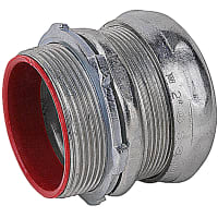 Steel City by ABB Compression Connector, Insulated and Concrete Tight, 2", Zinc Plated Steel