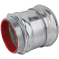 Steel City by ABB Compression Connector, Insulated and Concrete Tight, 3", Zinc Plated Steel