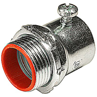 Steel City by ABB Compression Connector, Insulated and Concrete Tight, 4", Zinc Plated Steel