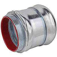 Steel City by ABB Compression Connector, Insulated and Concrete Tight, 3.5", Zinc Plated Steel