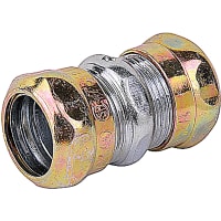 Steel City by ABB Compression Coupling, Raintight, Conduit Size 4", Zinc Plated Steel