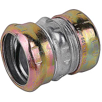 Steel City by ABB Compression Coupling, Raintight, 1-1/4", Zinc Plated Steel