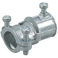 Steel City by ABB Coupling, Combination, 3/4", Die Cast Zinc, EMT to Flex Compression to Screw-I