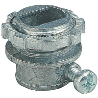 Steel City by ABB Connector, Non-Insulated 3/8", Clamping Range 0.38"-0.63", 0.84"L, Die Cast