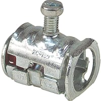 Steel City by ABB Cable Lok Set Screw Connector, Size Range 0.450"-0.610"or 1/2"Knockout, Stee