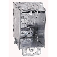 Steel City by ABB Gangable Switch Box, 3"L x 2"W x 3-1/2"D, 1/2"Knockouts, Pre-GalvSteel