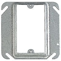 Steel City by ABB One Gang Square Device Cover, 4"Square x 3/4" Raised, Pre-Galvanized Steel