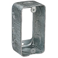 Steel City by ABB One Gang Utility Box Ring, 4"Lx2-1/8"Wx1-7/8"D, 1/2"Knockouts, Pre-Galv.Stee