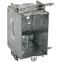 Steel City by ABB Non-Gangable Switch Box, 3"Lx2"Wx2-1/2"D, 1/2"Knockouts, Pre-Galvanized Stee