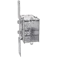 Steel City by ABB Gangable Switch Box, 3"L x 2"W x 3-1/2"D, 1/2" Knockouts, Pre-Galvanized St