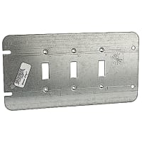 Steel City by ABB Three Gang Box Cover, 8-13/16"L x 4-11/16"W, Galvanized Steel