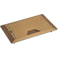 Steel City by ABB Concealed Service Top, 8.375"L x 5.5"W x .845"D, Brass