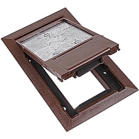 Steel City by ABB Recessed Service Floor Box Cover, 8-1/8"L x 5-1/8"W, Brown, Polycarbonate