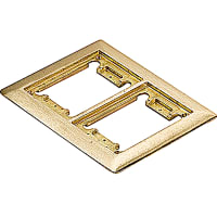 Steel City by ABB Two Gang Carpet Plate for Floor Boxes, 7-5/8"L x 6-1/8"W, Brass