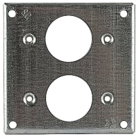 Steel City by ABB Square Box Surface Cover, 4" SQ x 1-/2", 1/4" Dia. Hole Opening, GalvSteel