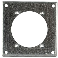 Steel City by ABB Square Box Surface Cover, 4" Sq x 1-/2", 1/4" Dia. Hole Opening, GalvSteel