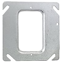 Steel City by ABB Two Gang Square Device Cover, 4" Square x 1/8 " Raised, Pre-Galvanized Steel