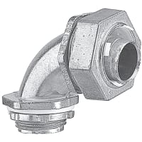 Steel City by ABB Fitting, Insulated 90 Degree Liquidtight, 1", Zinc Alloy