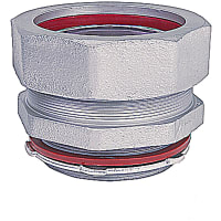 Steel City by ABB Liquidtight Conduit Fitting, Straight, Insulated, Size 3-1/2", Malleable Iron