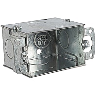 Steel City by ABB Gangable Switch Box, 3"L x 2"W x 2.5"Deep, Steel