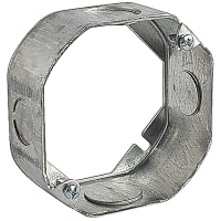 Steel City by ABB Octagon Box Extension Ring, 4"x -1/2"D, 1/2" and 3/4"Knockout, Galvanized Steel